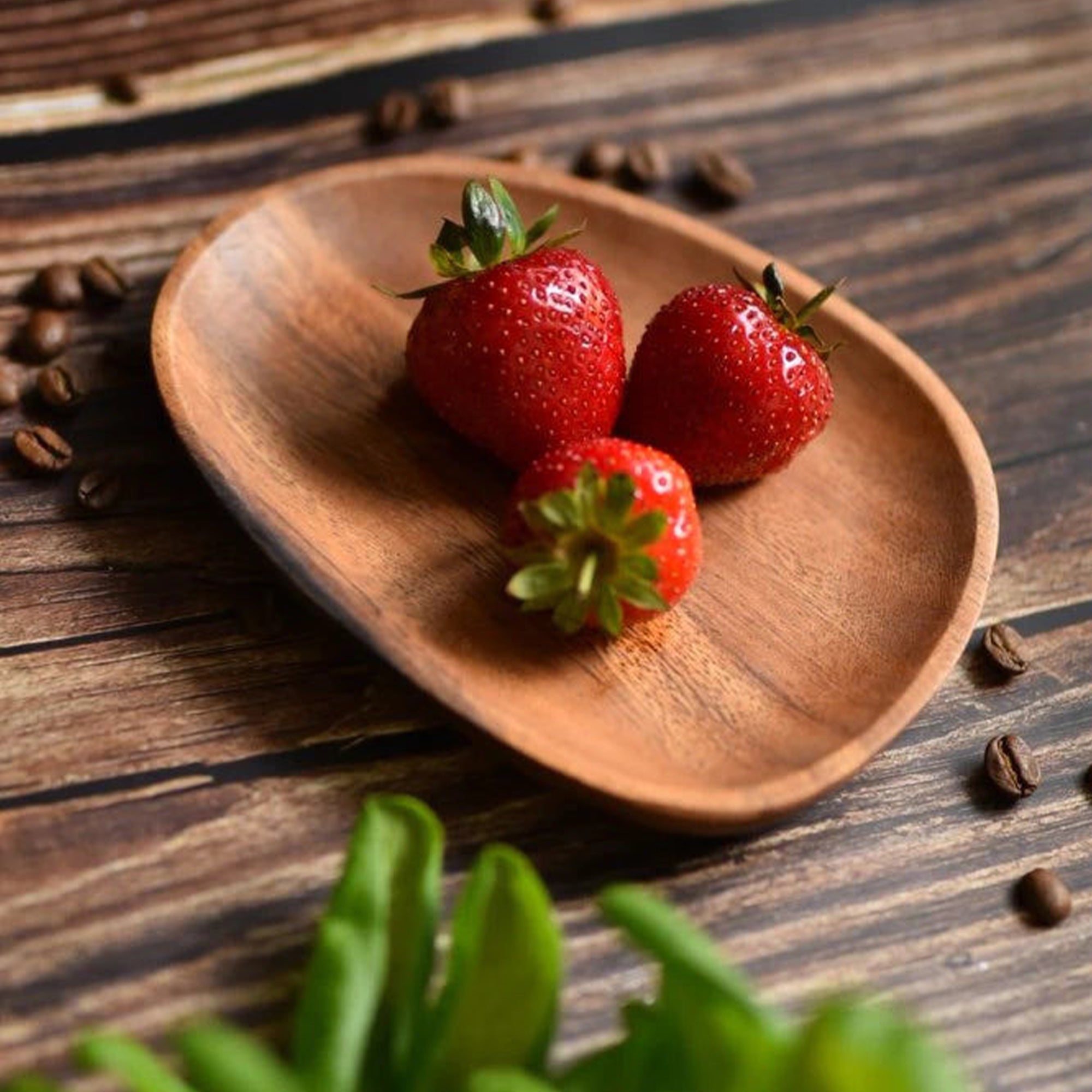 Acacia Wood Serving Tray Set of 5 Pcs
