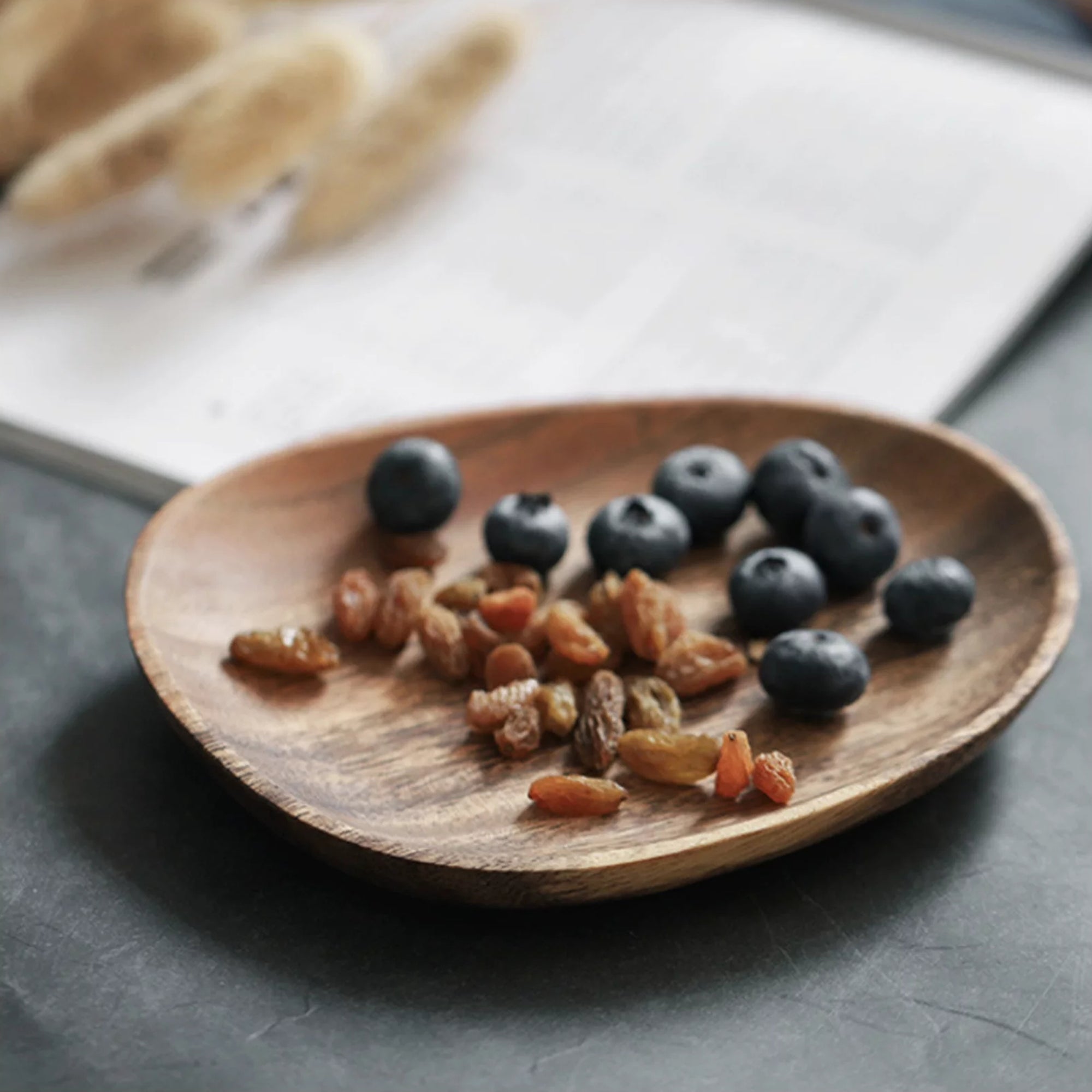 Acacia Wood Serving Tray Set of 5 Pcs