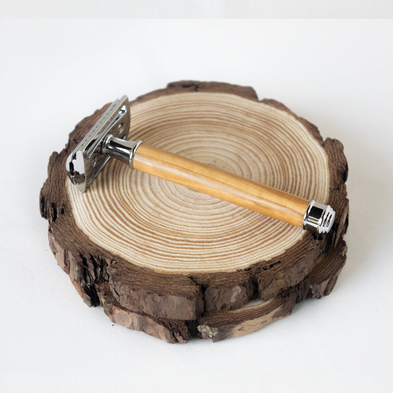 Natural Wood/Bamboo Shaver with Replacement Blades