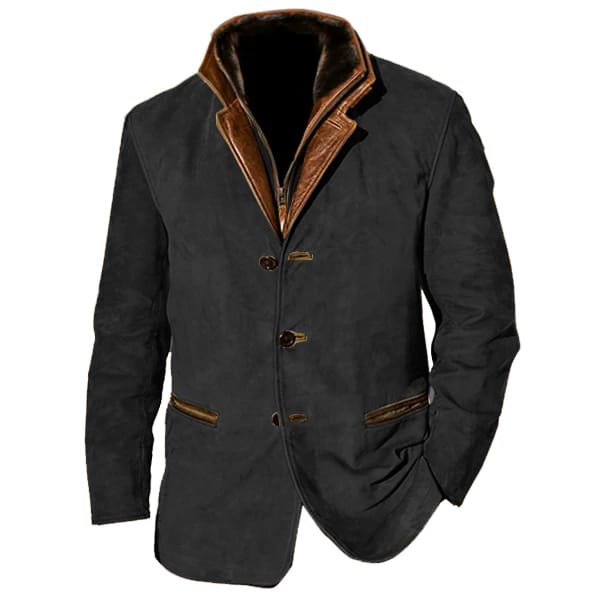 Men's Vintage  Calfskin Leather Blazer