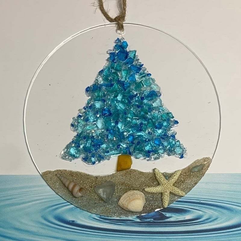 Christmas Tree Beach Ornament