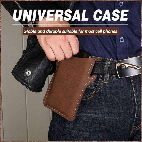 HOT SALE - 49% OFF - Universal leather belt clip phone waist bag