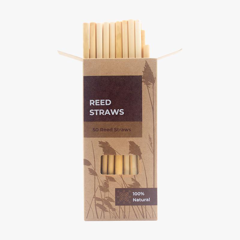 Natural Reed Straws - Pack of 50