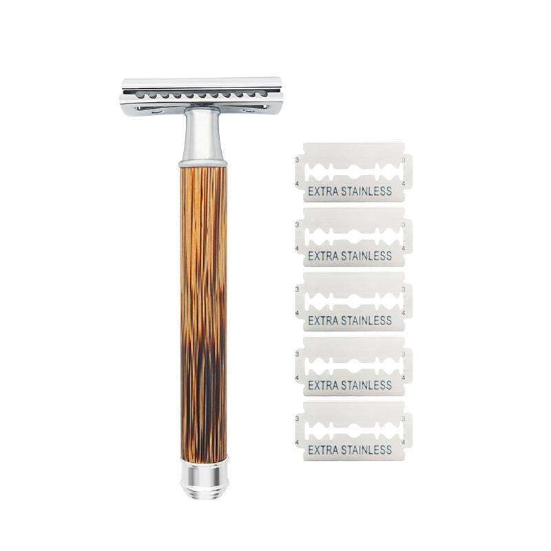 Natural Wood/Bamboo Shaver with Replacement Blades