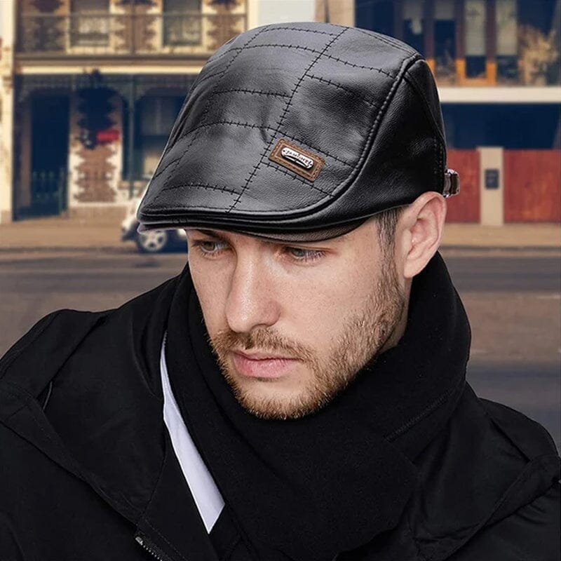 2024 High Quality Trendy Leather Beret
