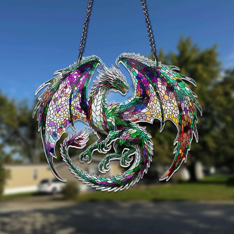 Fantasy Dragon Acrylic Window Hanging