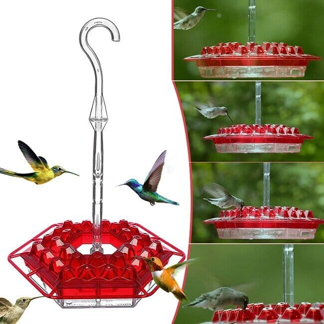 (Last Day Promotion-SAVE 50% OFF) Hummingbird Feeder With Perch And Built-in Ant Moat