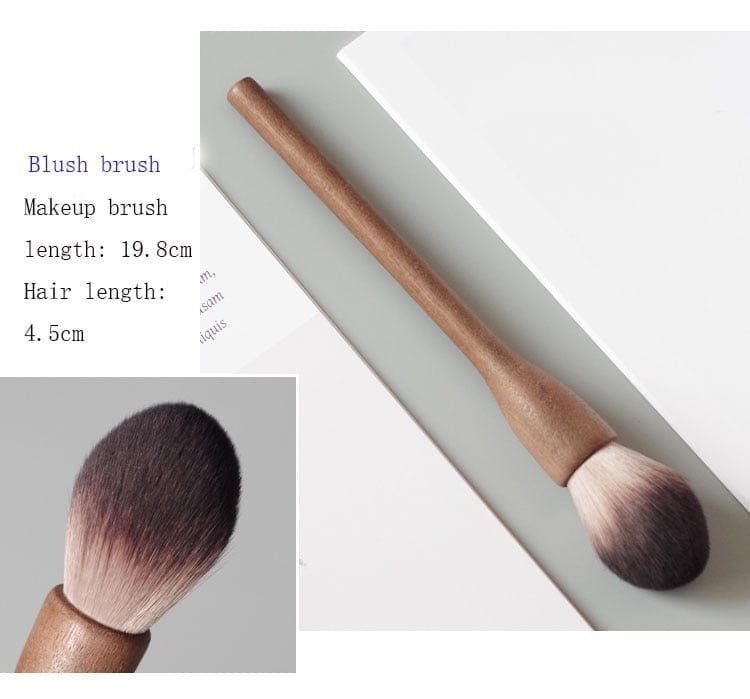 Makeup Brush with Wood Handle