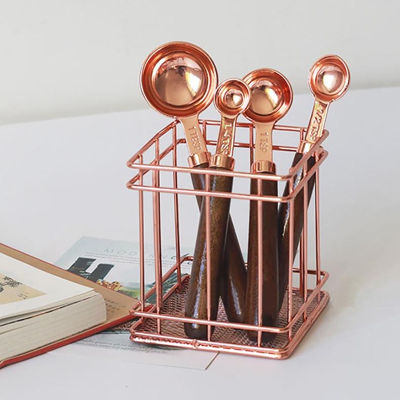 Copper Plated Measuring Cups and Spoons