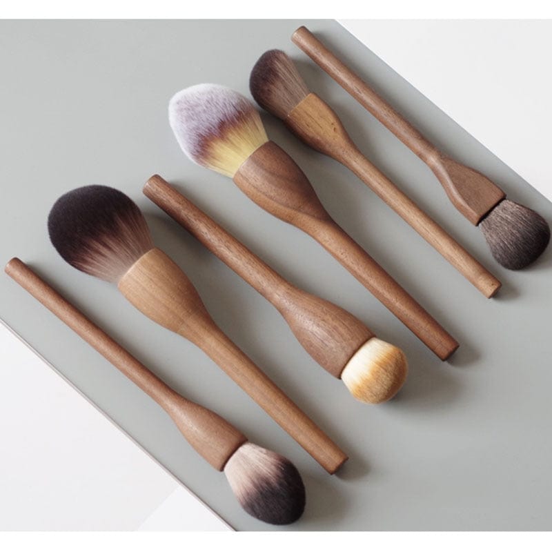 Makeup Brush with Wood Handle