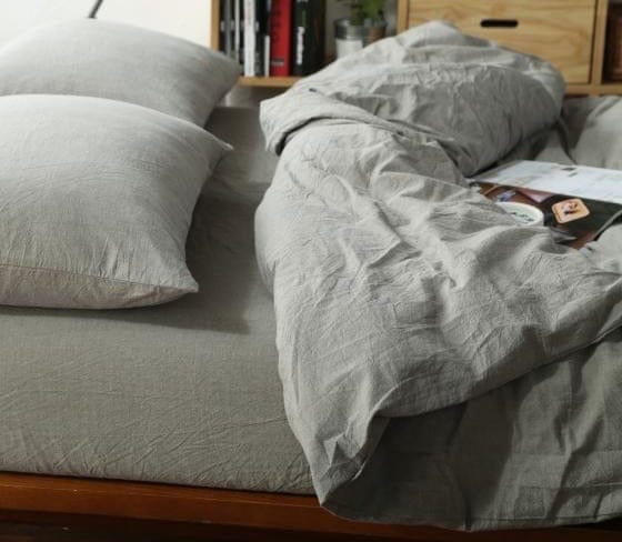 Light Grey Cotton Bed Sheets
