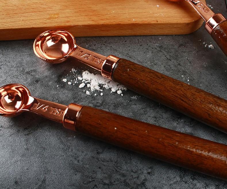 Copper Plated Measuring Cups and Spoons