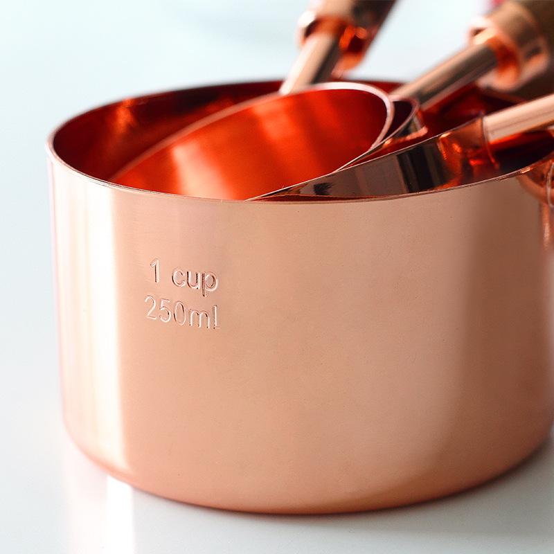Copper Plated Measuring Cups and Spoons