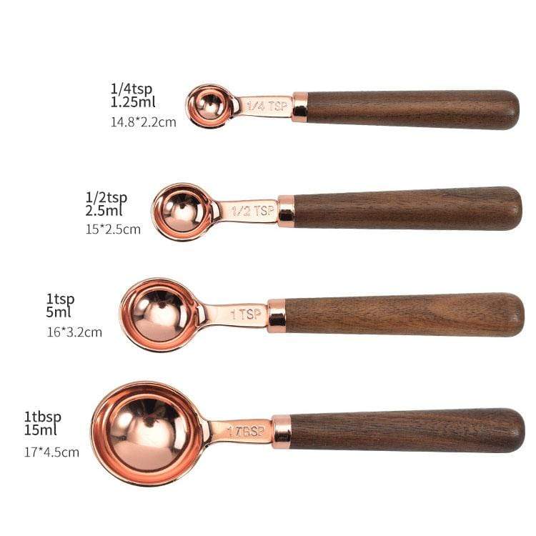 Copper Plated Measuring Cups and Spoons
