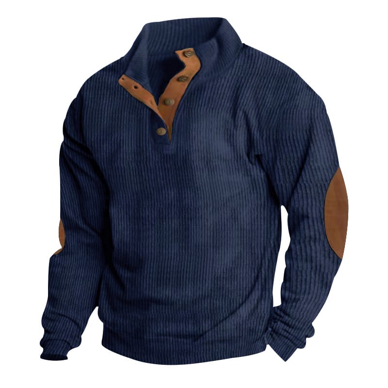 Men's Fall and Winter Outdoor Standing Collar Long Sleeve Sweatshirt