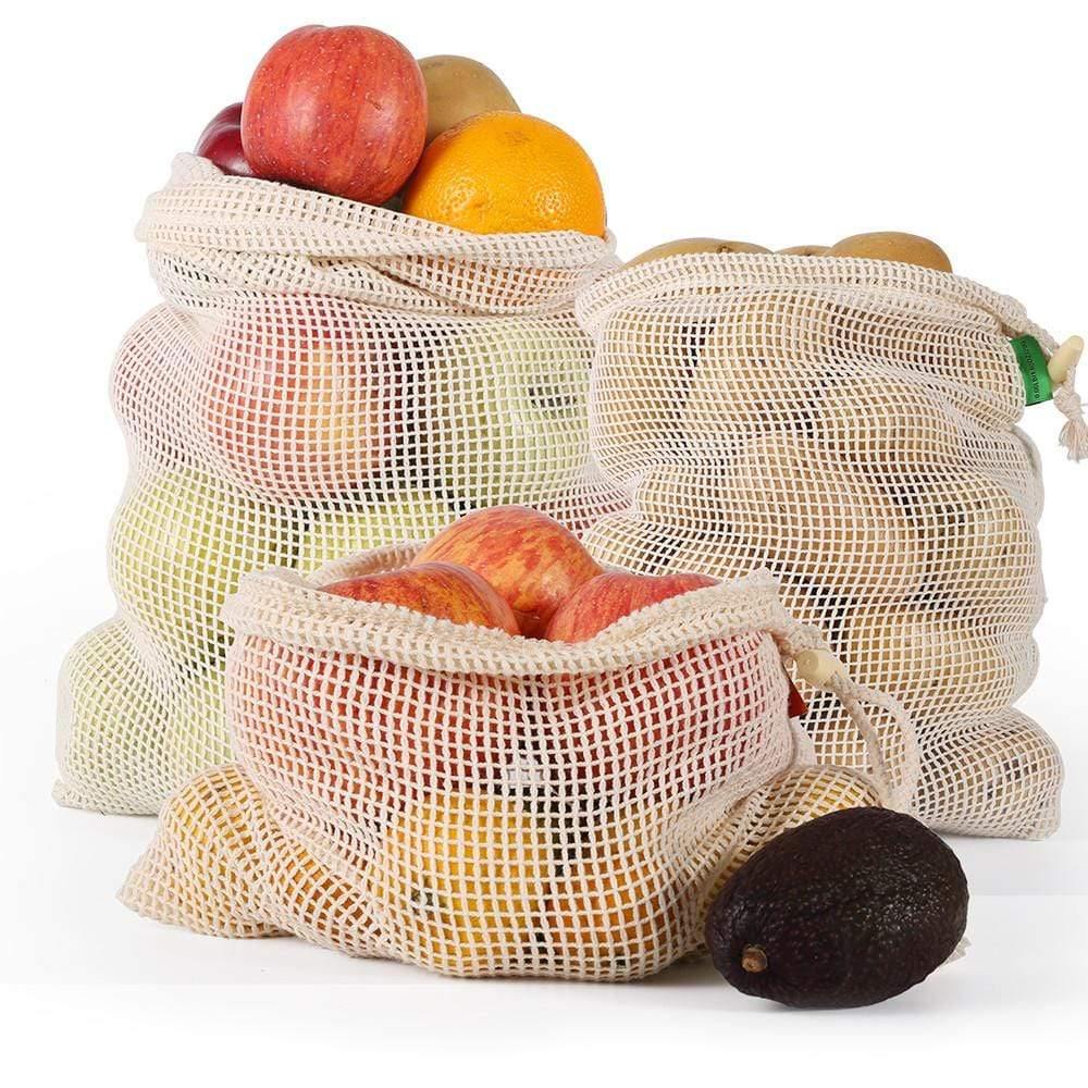 Organic Cotton Mesh Produce Bag - 3 pack (S/M/L)