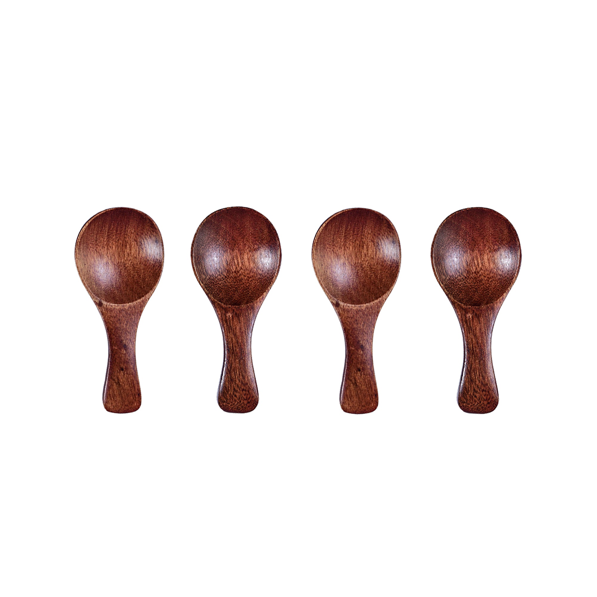 Mini Wooden Condiment Spoons - Pack of 4