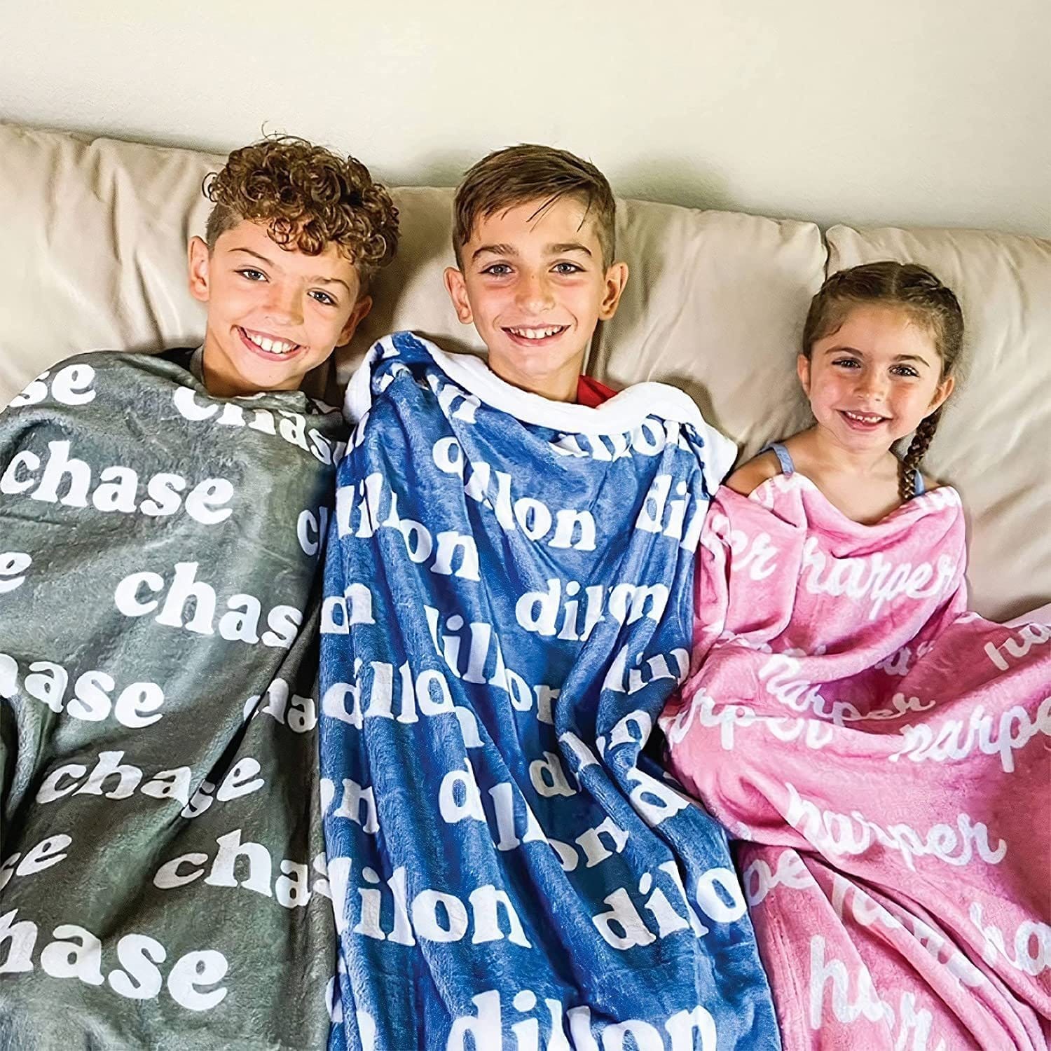 The Best Gift For Kids High Quality Personalized Super Soft Name Family Blanket