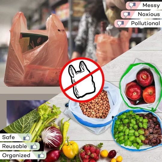 Reusable Produce Bags (12 PIECES SET)