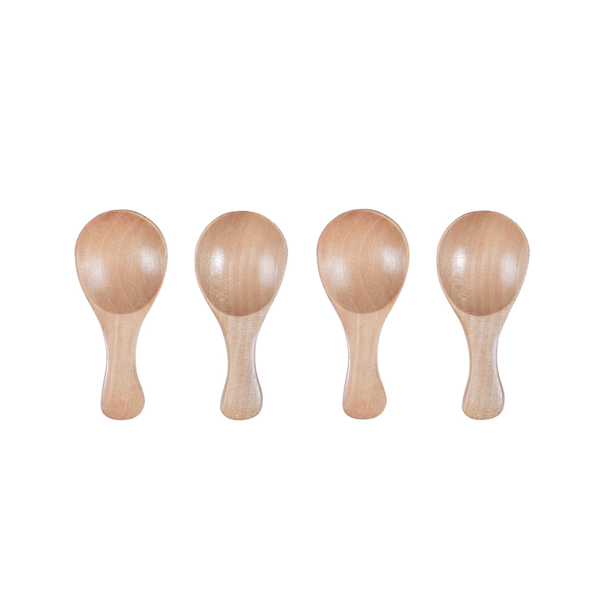 Mini Wooden Condiment Spoons - Pack of 4
