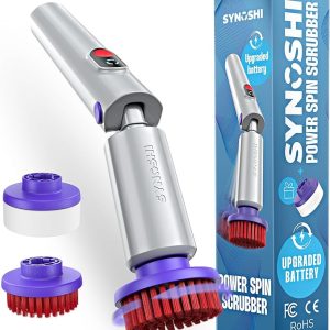 SYNOSHI PRO Electric Spin Scrubber, Cordless Cleaning Brush Bathroom Scrubber.